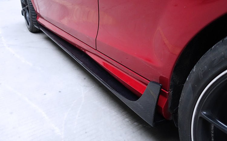 2012 - 2014 Mercedes Benz W204 C Class Coupe DP Style Carbon Fiber Side Skirts Under Board